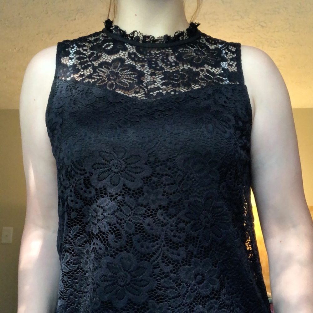Black lace blouse